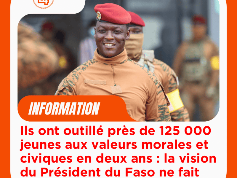 Ils ont outillé près de 125 000 jeunes aux valeurs morales et civiques : la vision du Président du Faso ne fait que&nbsp;commencer